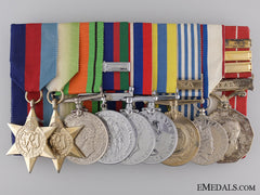 A Canadian Second War & Korea Naval Medal Bar Of Nine Awards