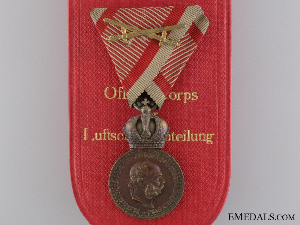 a_cased_austrian_military_merit_medal_by_rothe;_air_force_engraved_a_cased_austrian_5454fb38afee0