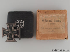 A Cased Iron Cross 1St Class 1914 - Silver