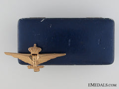 A Cased Wwii Fascist Observer Qualification Badge