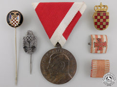 A Croatian Ante Pavelic Bravery Medal & Insignia