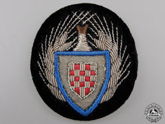 A Croatian High Officer's Cap Badge Of The National Labor Service
