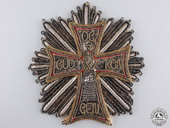 A Danish Order Of Dannebrog; Grand Cross Star; Cloth Version