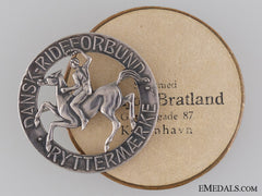 A Danish Ryttermaerke Rider's Badge; Silver Grade