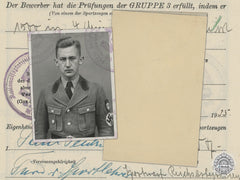 A Drl Sports Badge Booklet/Document Of Karl Felden; Bronze