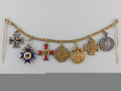 A Fine First War Bavarian Military Merit Miniature Chain