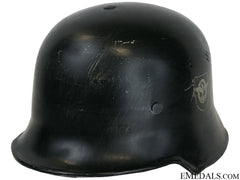 A Fire Police Double Decal Parade Helmet
