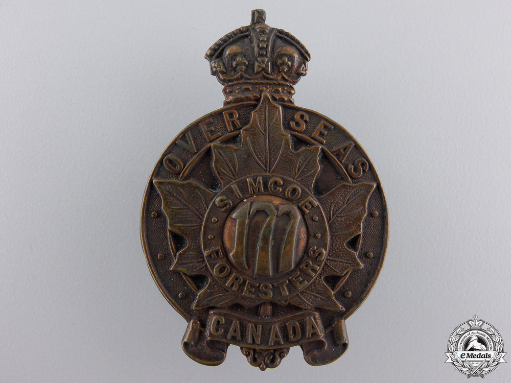 a_first_war177_th_simcoe_foresters_cap_badge_cef_a_first_war_177t_55918d86824c5
