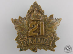A First War 21St Infantry Battalion Cap Badge