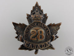 Canada. A First War 28Th Infantry Battalion "North West Regiment" Cap Badge