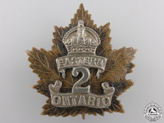 A First War 2Nd Battalion "Eastern Ontario Regiment" Cap Badge