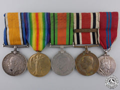 A First War & Constabulary Medal Bar To The East Lancashire Regiment