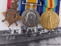 A First War British Naval Group; Sinking Of Sm Ub-54 1918