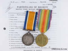 A First War Canadian Pair To The 44Th Infantry Battalion Cef