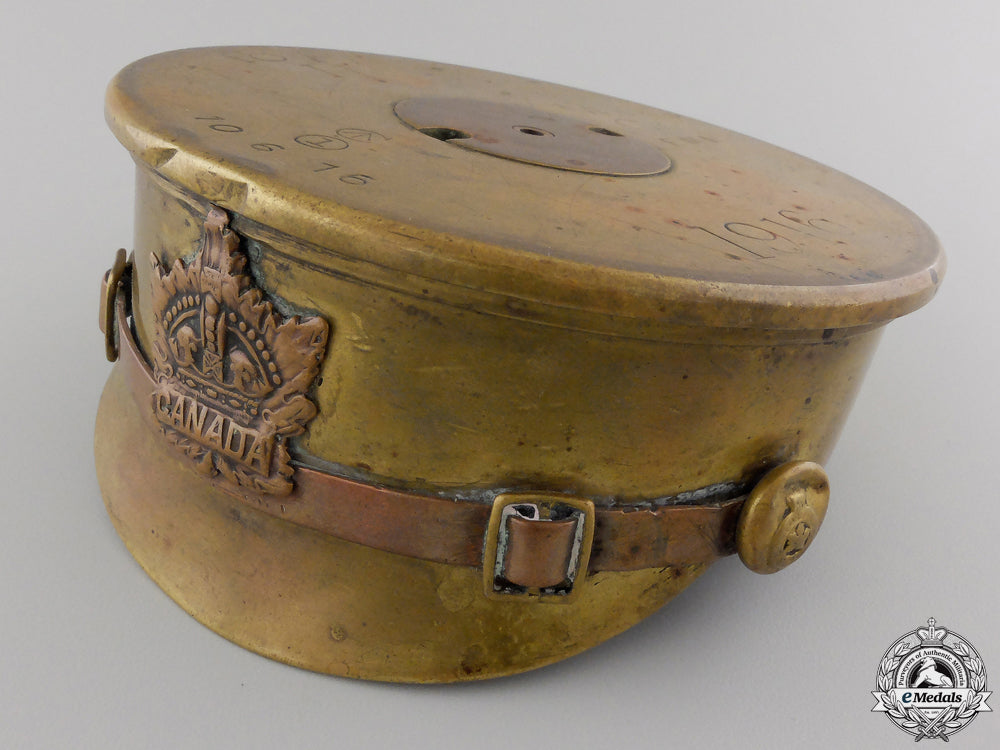 a_first_war_canadian_officer's_visor_cap_trench_art_a_first_war_cana_556dc70ce7db0
