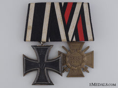 A First War German Medal Pair; Glaser & Söhne, Dresden
