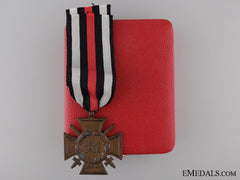 A First War Hindenburg Cross For Combatants; Cased