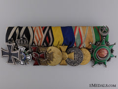 A First War Imperial Medal Bar With Turkish Order Of Osmania
