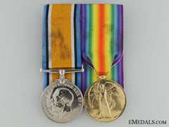 Canada A First War Medal Pair To The Army Service Corps