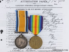 A First War Medal Pair To The Canadian Forestry Corps
