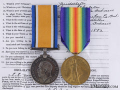Canada. A First War Medal Pair To The Railway Troops