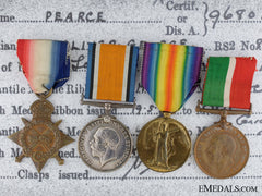 A First War Mercantile Marine Medal Group To Oliver Pearce