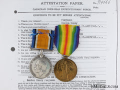 A First War Pair To The 24Th Canadian Infantry Battalion Kia
