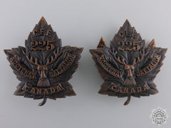 A First War Pair Of 225Th Infantry Battalion Collar Badges