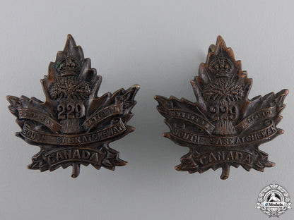 a_first_war_south_saskatchewan_battalion_collar_badge_pair_consignment28_a_first_war_sout_55379e4a56743