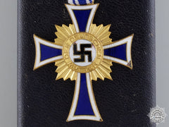 A German Mother's Cross; Gold Grade With Case