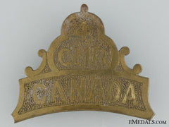 A Handmade 4Th Canadian Mounted Rifles Shoulder Title Cef