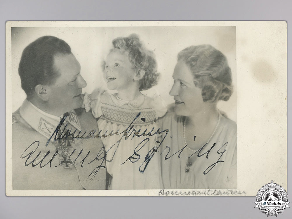 Mrs. Goering A Herman & Emmy Göring Signed Picture Post Card – eMedals
