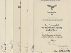A Legion Condor Document Group To The  53Rd Bomber Squadron; Honor Goblet