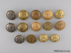 A Lot Of Fourteen Austrian Naval Officer's Buttons C.1900