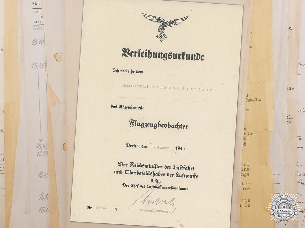 a_luftwaffe_document_grouping_to_observer_andreas_berndsen_a_luftwaffe_docu_54ca733977480