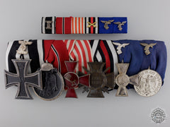 A Luftwaffe Long Service Medal Bar With Six Awards