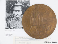 A Memorial Plaque To J.s.more; Kia West Of Tilloy 1918