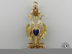 A Miniature Austrian Order Of The Iron Crown In Gold