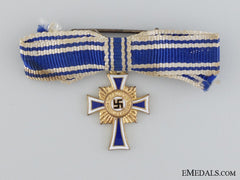 A Miniature Mother's Cross; Gold Grade By Boerger & Co.