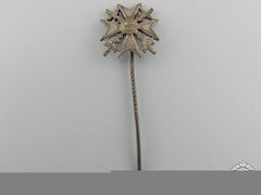 A Miniature Spanish Cross With Swords; Silver Grade