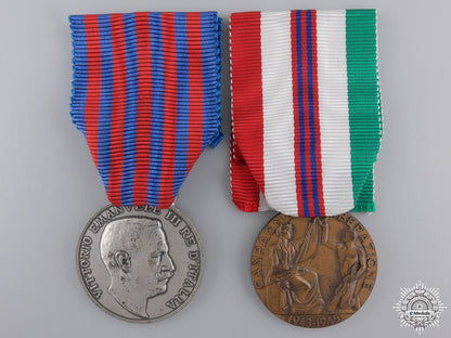 a_pair_of_italian_commemorative_medals_a_pair_of_italia_54dbaa6e92ee3