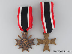 A Pair Of Second Class War Merit Crosses