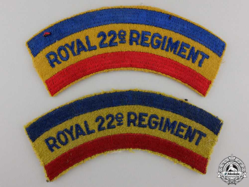 a_pair_of_second_war_royal22_nd_regiment_shoulder_flashes_a_pair_of_second_558d71981ddfa