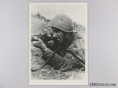 A Period Photograph; German Rifleman In Croatia
