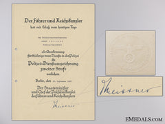A Police Long Service Document; 2Nd Class