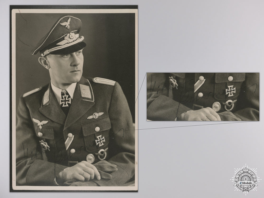 a_post_war_signed_photograph_of_knight's_cross_recipient;_viktor_petermann_a_post_war_signe_54997d37034d2