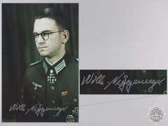 A Post War Signed Photograph Of Knight's Cross Recipient; Niggemeyer