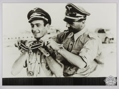 A Post War Signed Photograph Of Knight's Cross Recipient; Kurt Kuhlmey