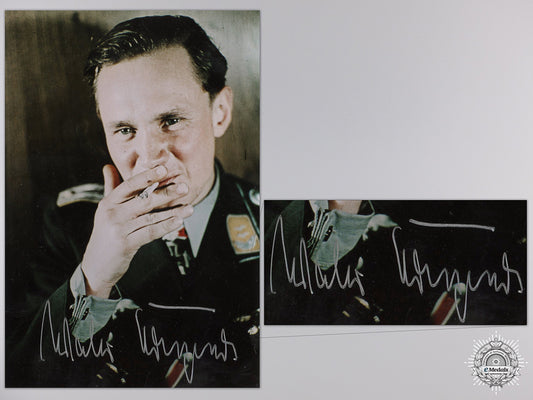 a_post_war_signed_photograph_of_knight's_cross_recipient;_walter_krupinski_a_post_war_signe_54a706605a502