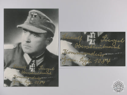 a_post_war_signed_photograph_of_knight's_cross_recipient;_siegel_a_post_war_signe_54ad712383d52